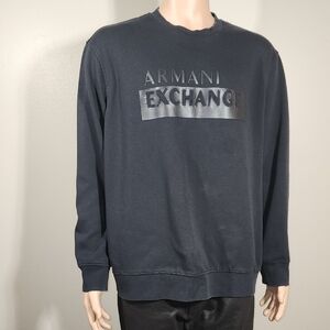 Armani Exchange Men's Dark Gray Crewneck Sweater